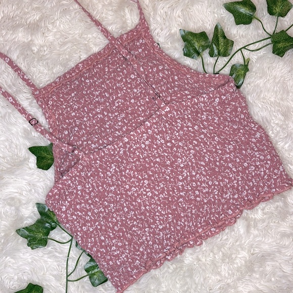 ABERCROMBIE FLORAL PRINT SCRUNCH TOP • TAG RIPPED OUT • SIZE XS/SMALL - Picture 6 of 8